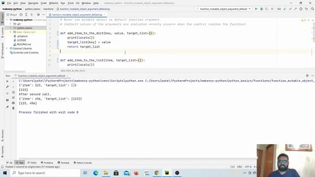 Python for Absolute Beginners: #10 | Caution: Mutable object as default function argument смотреть онлайн