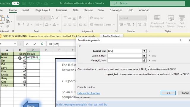 Excel 365 IF Pass Fail смотреть онлайн