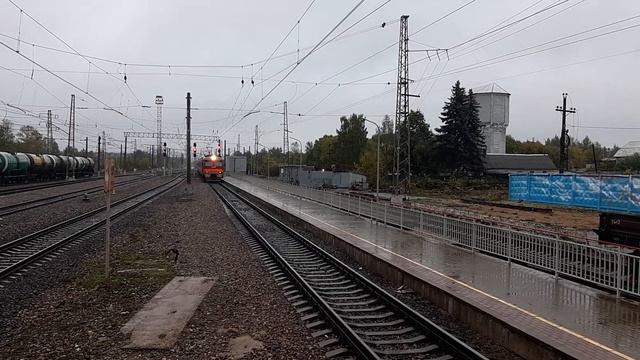 Электропоезд ЭД2Т-0036 станция Кубинка-1 до станции Бекасово-1. 24.09.2022. смотреть онлайн