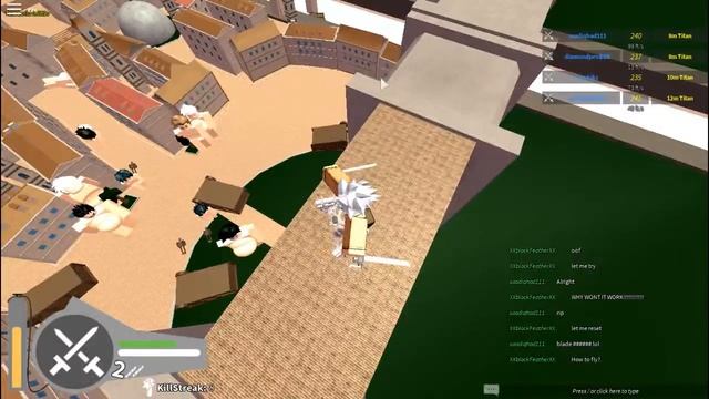 Roblox режим Atack on Titan смотреть онлайн