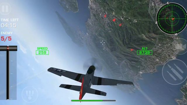 Caça P-51 Mustang em Ataque Surpresa, wings of steel - Aviador Maverick смотреть онлайн