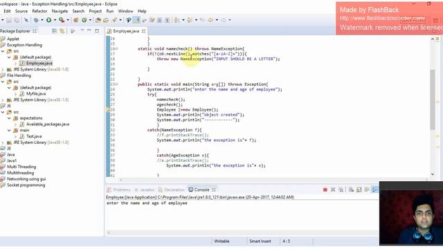 JAVA EXP 7 |EXCEPTION HANDLEING| смотреть онлайн