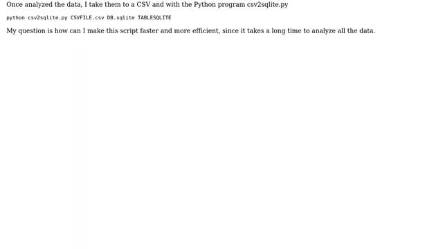 Optimize and accelerate bash script to transform XML to SQLITE смотреть онлайн