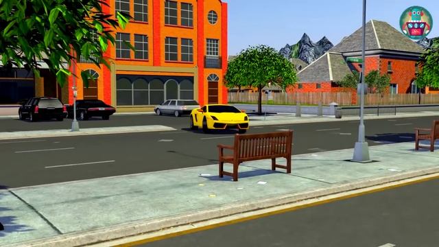 Car Crash Cartoons For Children. Car Racing Movies Cartoons. Police Car Kids Games Sergeant Cooper.