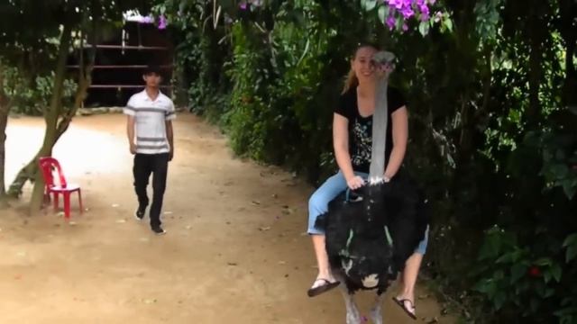 Riding An Ostrich!!