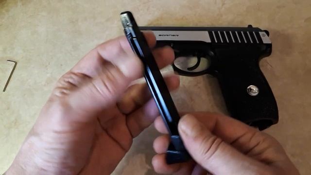 Обзор пневматического пистолета Borner Panther 801 (аналог Gletcher SS P232L) 4,5 мм BB, отстрел смотреть онлайн