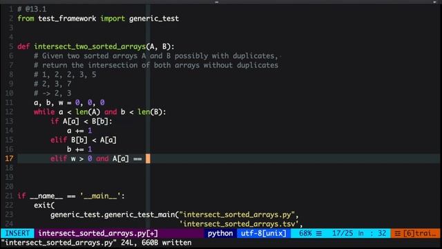 Intersect Sorted Arrays | Elements of Programming Interviews смотреть онлайн