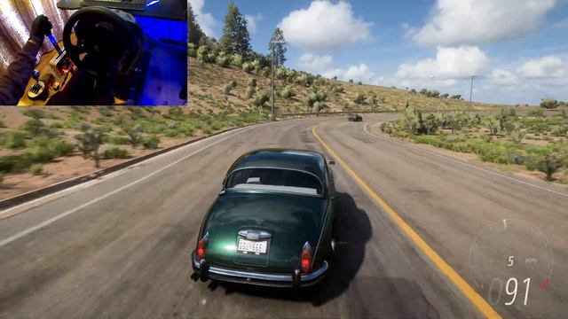 Forza Horizon 5 | 1000bhp Jaguar MkII drifting | Thrustmaster T300 gameplay смотреть онлайн