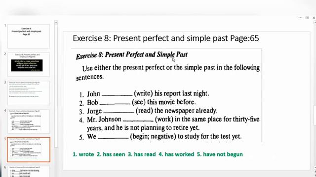 Cliffs TOEFL Solution # Exercise 8: Present Perfect and Past Simple # Class 11 смотреть онлайн