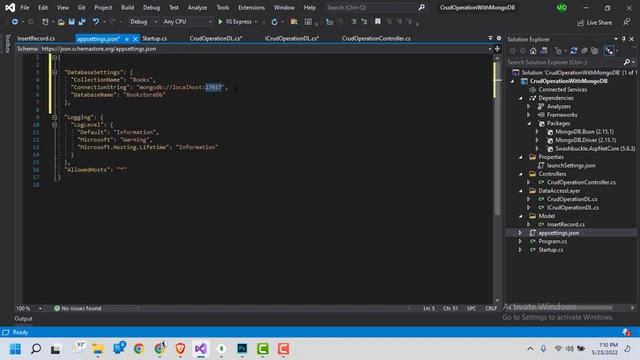 MongoDB Connectivity In CRUD Application Part 2 In .Net Core Web API + MongoDB In Hindi With Detail смотреть онлайн