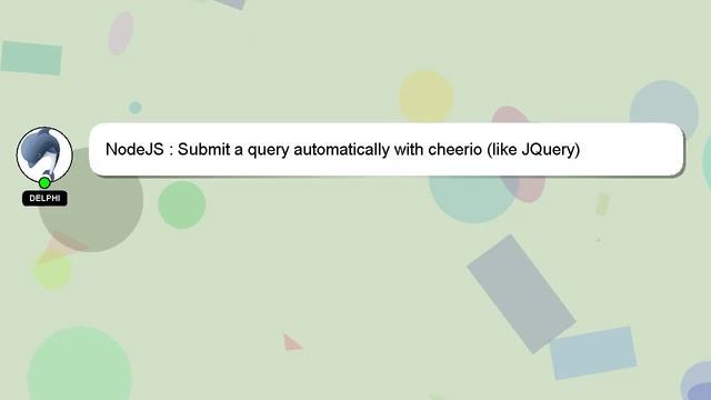 NodeJS : Submit a query automatically with cheerio (like JQuery) смотреть онлайн