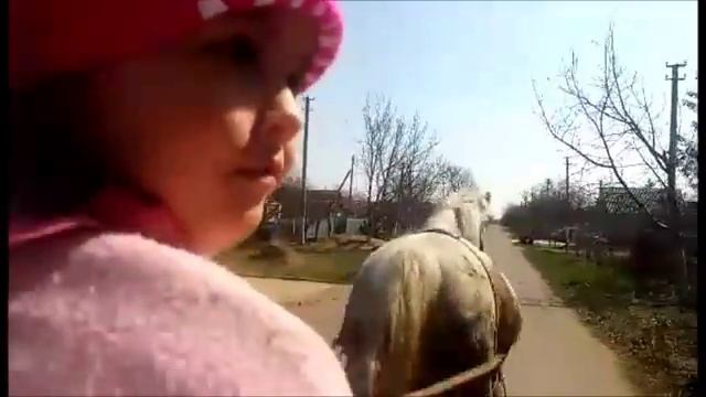 ЕДЕМ В СОСЕДНЕЕ СЕЛО. лошадь вид СЗАДИ!!! )))))))) смотреть онлайн