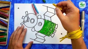 Как нарисовать Космический корабль "СОЮЗ", Урок рисования для детей