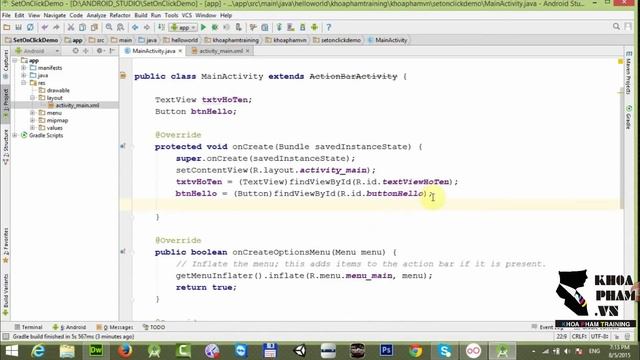 Lập trình Android cơ bản - Bài 4: Bắt sự kiện OnClick lên đối tượng смотреть онлайн