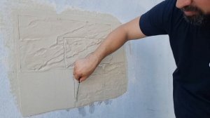 Имитация камня. Бюджетный вариант камня. Моделируемая штукатурка