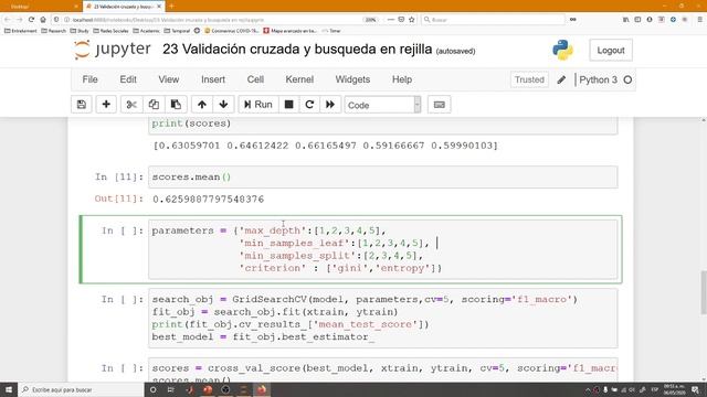 Validación cruzada y búsqueda de hiperparametros смотреть онлайн