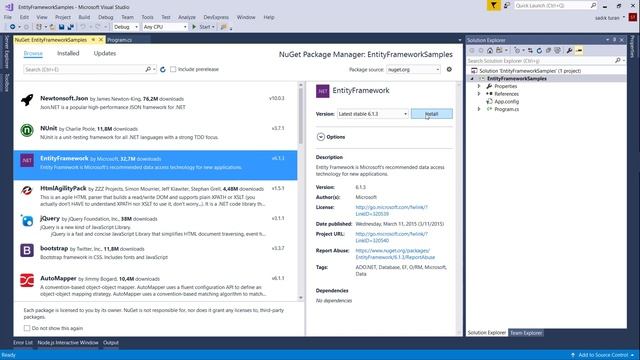 23-Asp.Net Dersleri-Entity Framework Kurulumu смотреть онлайн