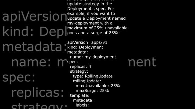 #Kubernetes Interview Question - 05 | Configure a rolling update in Deployment смотреть онлайн