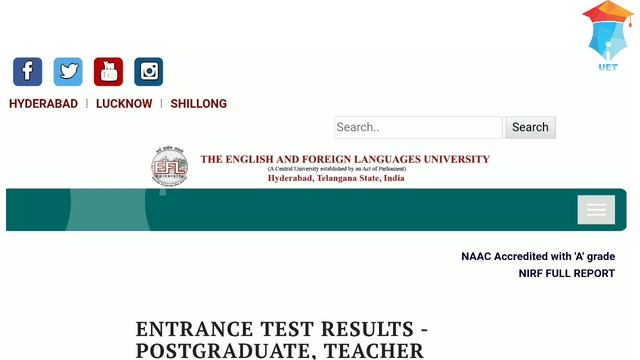 EFLU 2020 Result Announced | English and Foreign Language University смотреть онлайн