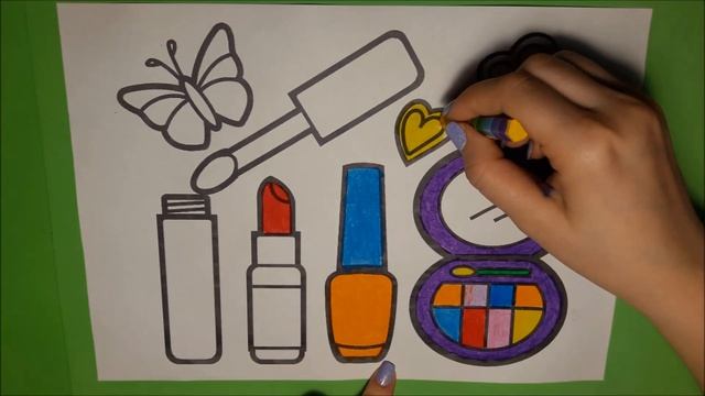 Аксессуары для Макияжа - Раскраска Makeup для Девочек Makeup accessories Coloring Makeup for Girls смотреть онлайн