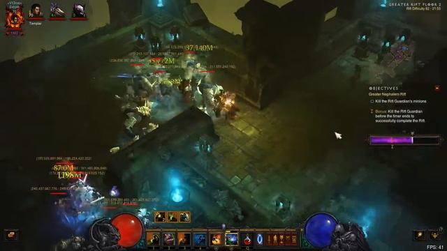 Diablo 3 2.4.2 p1900+ gameplay Witch Doctor Helltooth Set GR 82 смотреть онлайн