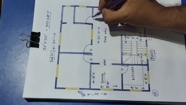 900 sqft house plan with vastu II 30 X 30 GAHR KA NAKSHA II 30 X 30 HOUSE DESIGN смотреть онлайн
