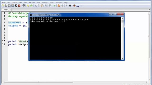 perl tutorial NO 7 Array operations смотреть онлайн