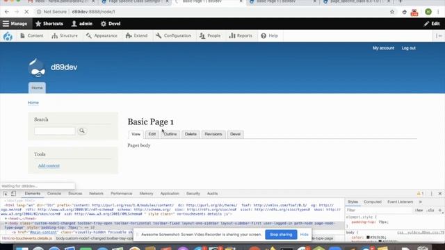 Page Specific Class - Drupal contributed module смотреть онлайн