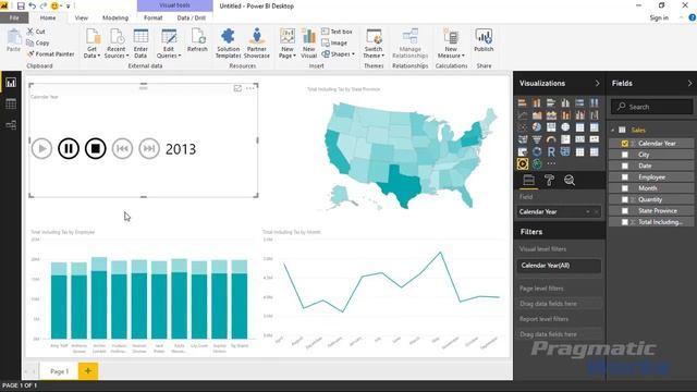 Power BI Custom Visuals - Play Axis смотреть онлайн