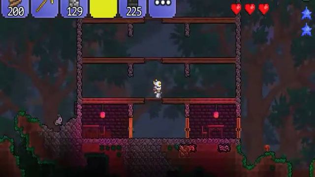 Прохождение за мечника #4 Постройка дома для NPS Terraria смотреть онлайн