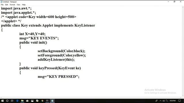 HANDLING KEY EVENTS - JAVA PROGRAMMING смотреть онлайн