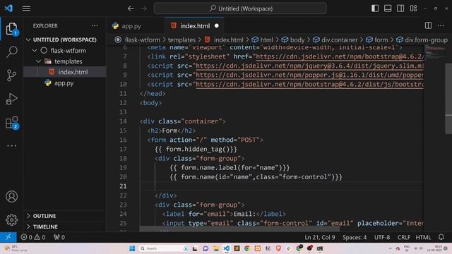 Flask WTForms Tutorial: Form Validation and SQLite Integration | HINDI смотреть онлайн