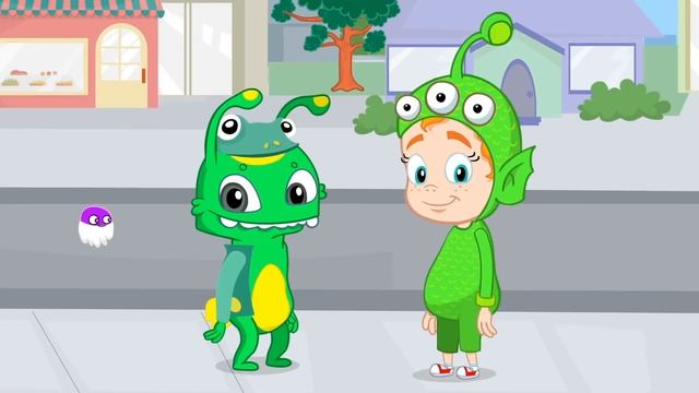 Groovy The Martian - Going to the beach to meet Baby Shark and sing together! Happy summer holidays смотреть онлайн
