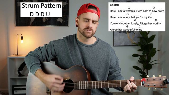 Here I Am To Worship || 3-Chord Play-Along with Chords, Lyrics, and Strumming! смотреть онлайн