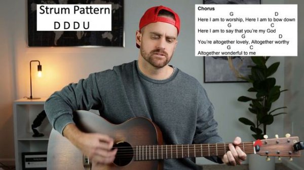 Here I Am To Worship || 3-Chord Play-Along with Chords, Lyrics, and Strumming!