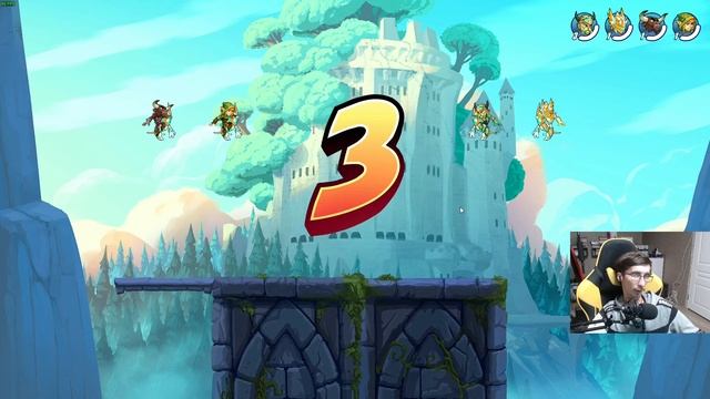 Brawlhalla Минотавр и Петух. Тата учится взбираться. Я кидаю бомбы прямо во враг смотреть онлайн