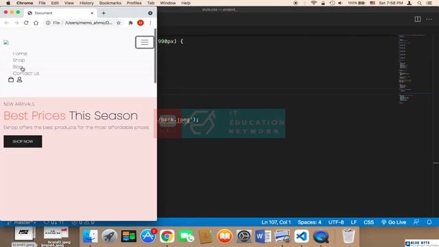 Ecommerce Website With PHP & MySql - 19 - Navigation bar small смотреть онлайн
