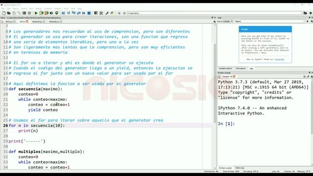 Generators - 20 - Python Intermedio tutorial en español смотреть онлайн