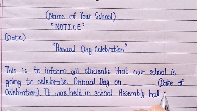 Notice for annual day celebration||write a notice for annual day celebration||annual day celebratio смотреть онлайн
