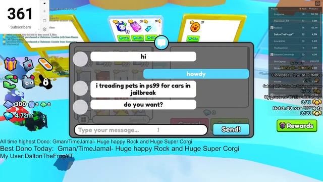 Trading Stream! (Pet simulator 99) смотреть онлайн
