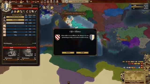 Europa Universalis III: Divine Wind MEIOU Mod Part 1 смотреть онлайн