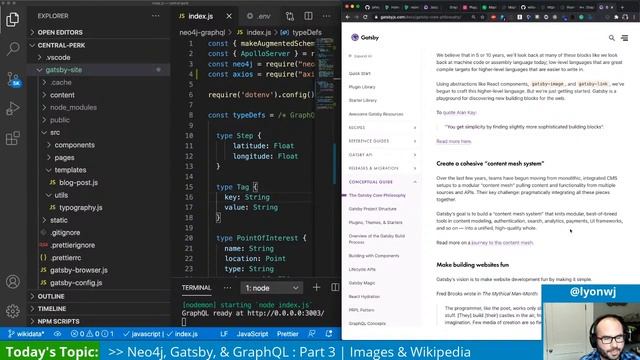 Images & Wikipedia Data w/ GraphQL | Building A Travel Guide With Gatsby, Neo4j, & GraphQL: Part 3 смотреть онлайн