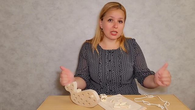 Шнуровка Кит (клен) Nicolya. Игрушки для детей смотреть онлайн