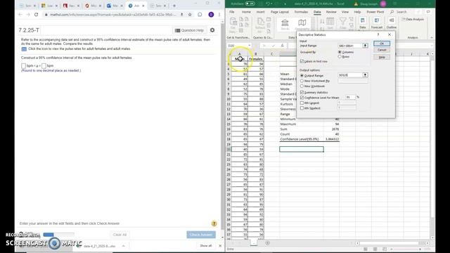 Confidence Interval for Mean Using Excel смотреть онлайн