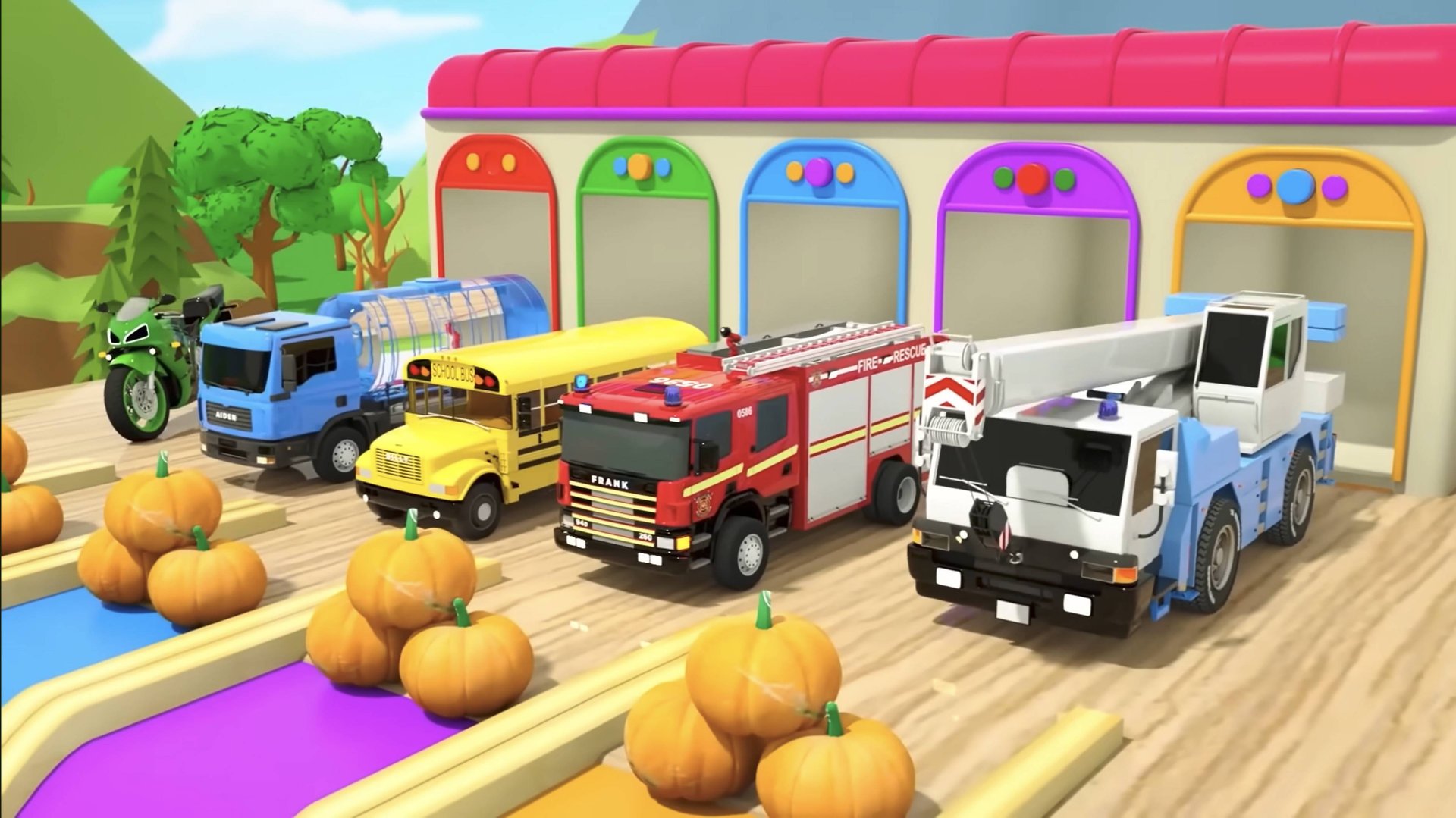 Песня о бинго + Песня о колесах автобуса, Детские машинки и футбольные мячи - Детские стишки и детск смотреть онлайн