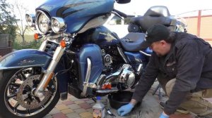 замена масла в primary harley