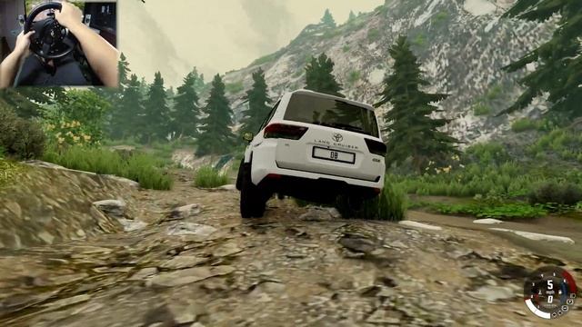 Toyota Land Cruiser Trail Along The River BeamNG.Drive - Thrustmaster T300RS GT смотреть онлайн