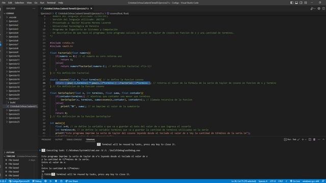 Cristobal Ochoa Cadavid Tarea03 Ejercicio21 c Codigo Visual Studio Code 2023 03 06 22 42 59 смотреть онлайн