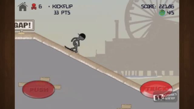 Stickman Skater FREE - iPhone Game смотреть онлайн