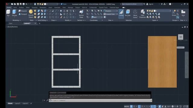 AUTOCAD TUTORIAL How to make 3D cabinet in AUTOCAD смотреть онлайн